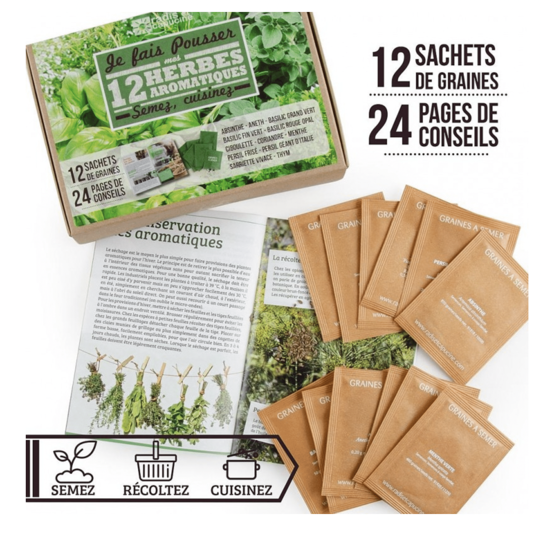 growing-paper-12-herbes-coffret-graines-aromatiques-12-sachets image 2
