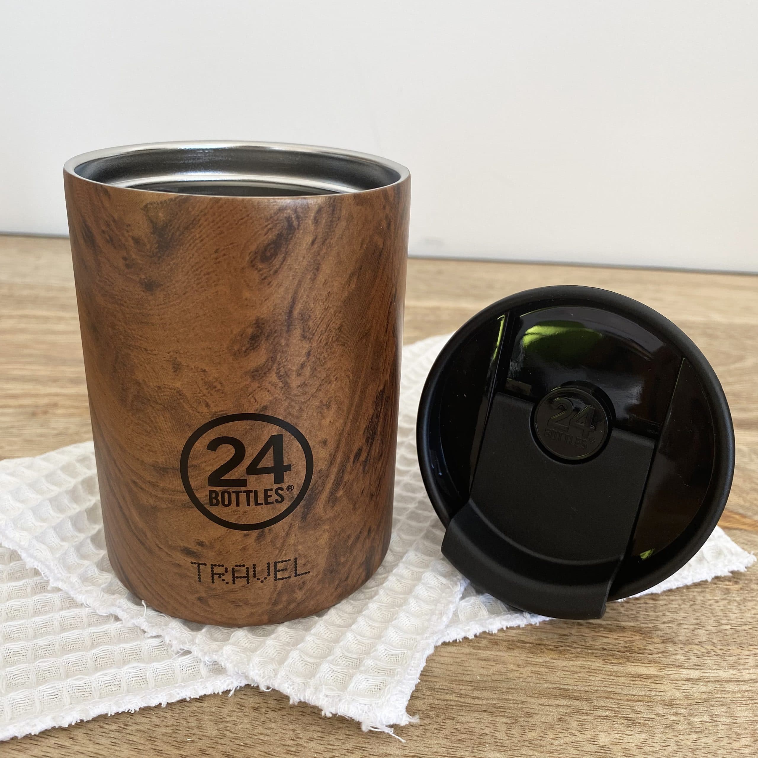 24-bottles-travel-mug-isotherme-350-ml-sequoia-wood-inox image 3
