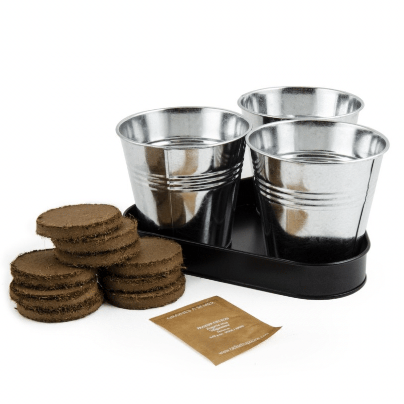 mes-courses-en-vrac-kits-planter-trio-fraisiers-coffret-3-pots-zinc image 2