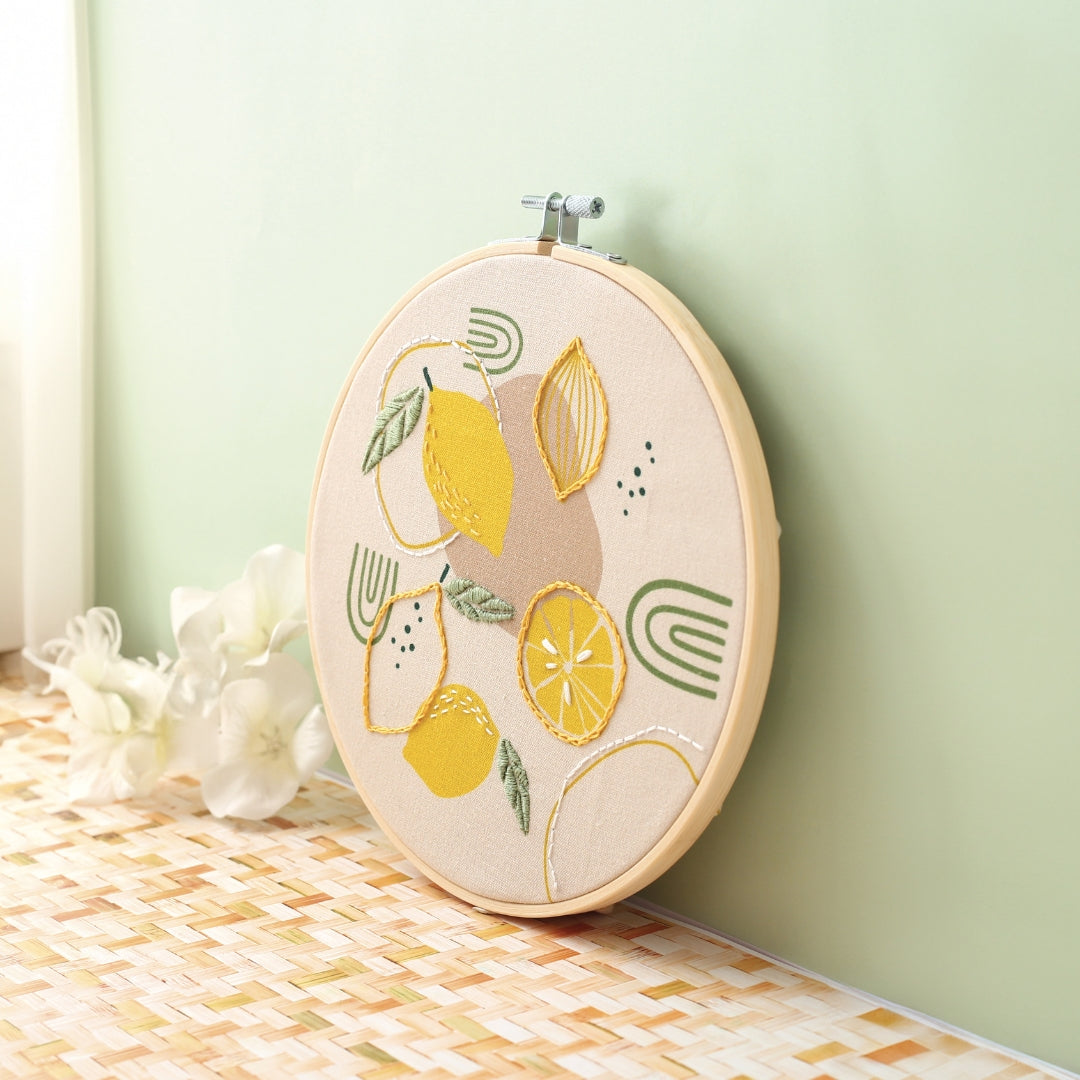 mes-courses-en-vrac-kit-broderie-citron-tambour-20-cm image 2