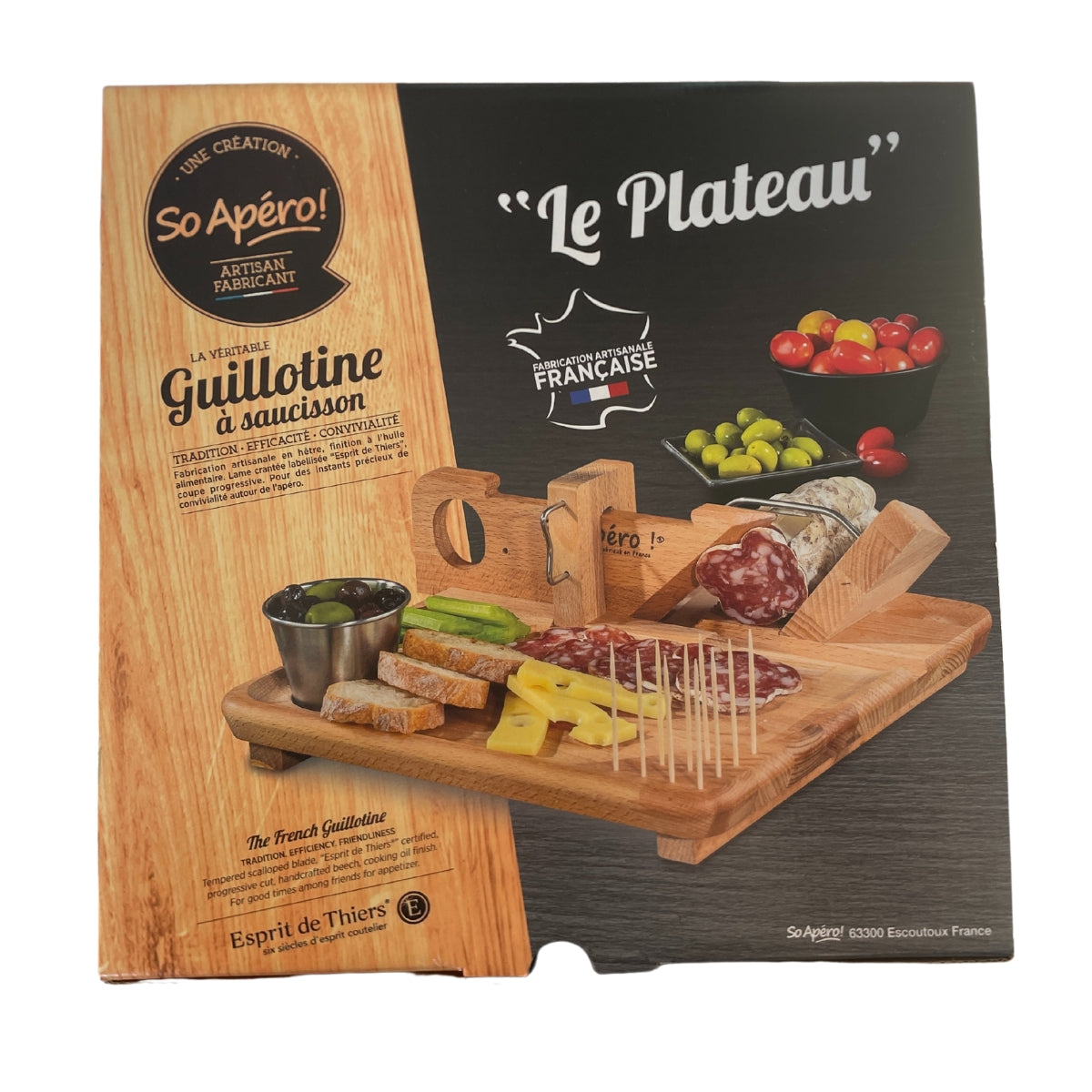 so-ap-ro-le-plateau-guillotine-saucisson-avec-pot-cure-dents image 4
