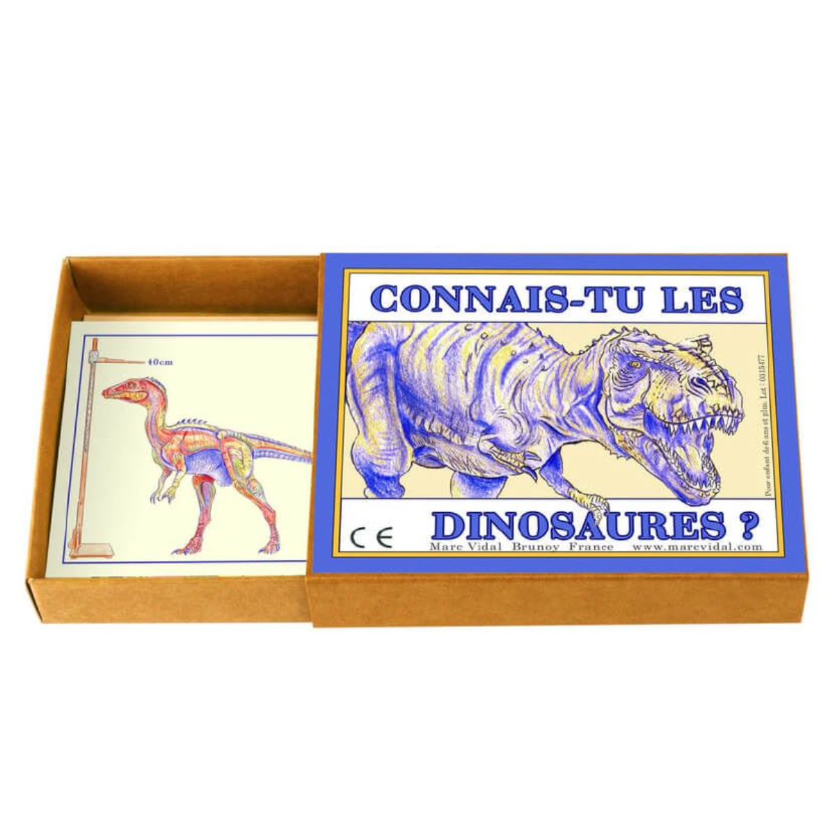 jeu-de-cartes-dinosaures-21-esp-ces-d-s-6-ans-marc-vidal image 1