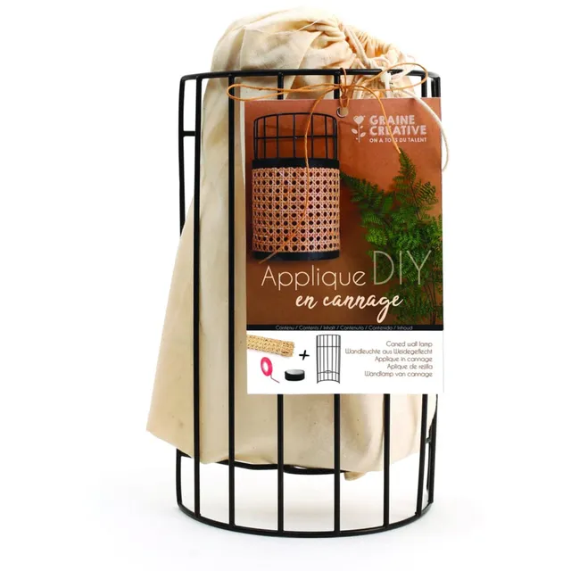 kit-diy-applique-murale-cannage-m-tal-noir-150-mm image 1