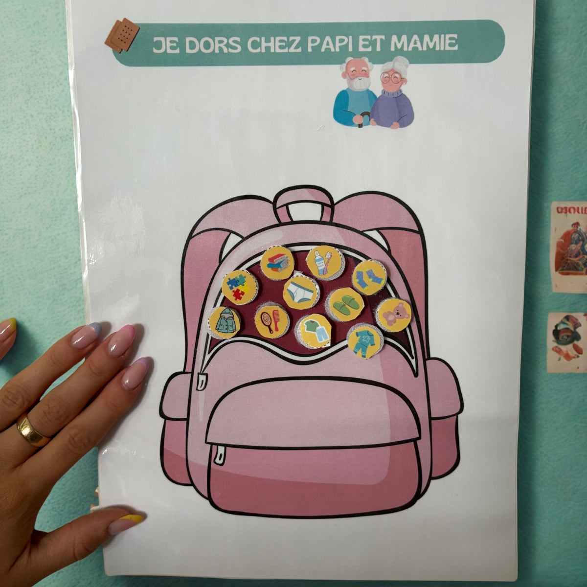 toasty-routines-tableau-apprentissage-je-dors-chez-papi-et-mamie image 1