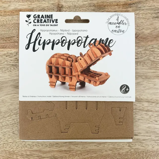 maquettes-hippopotame-maquette-3d-carton-15-cm-sans-colle image 1