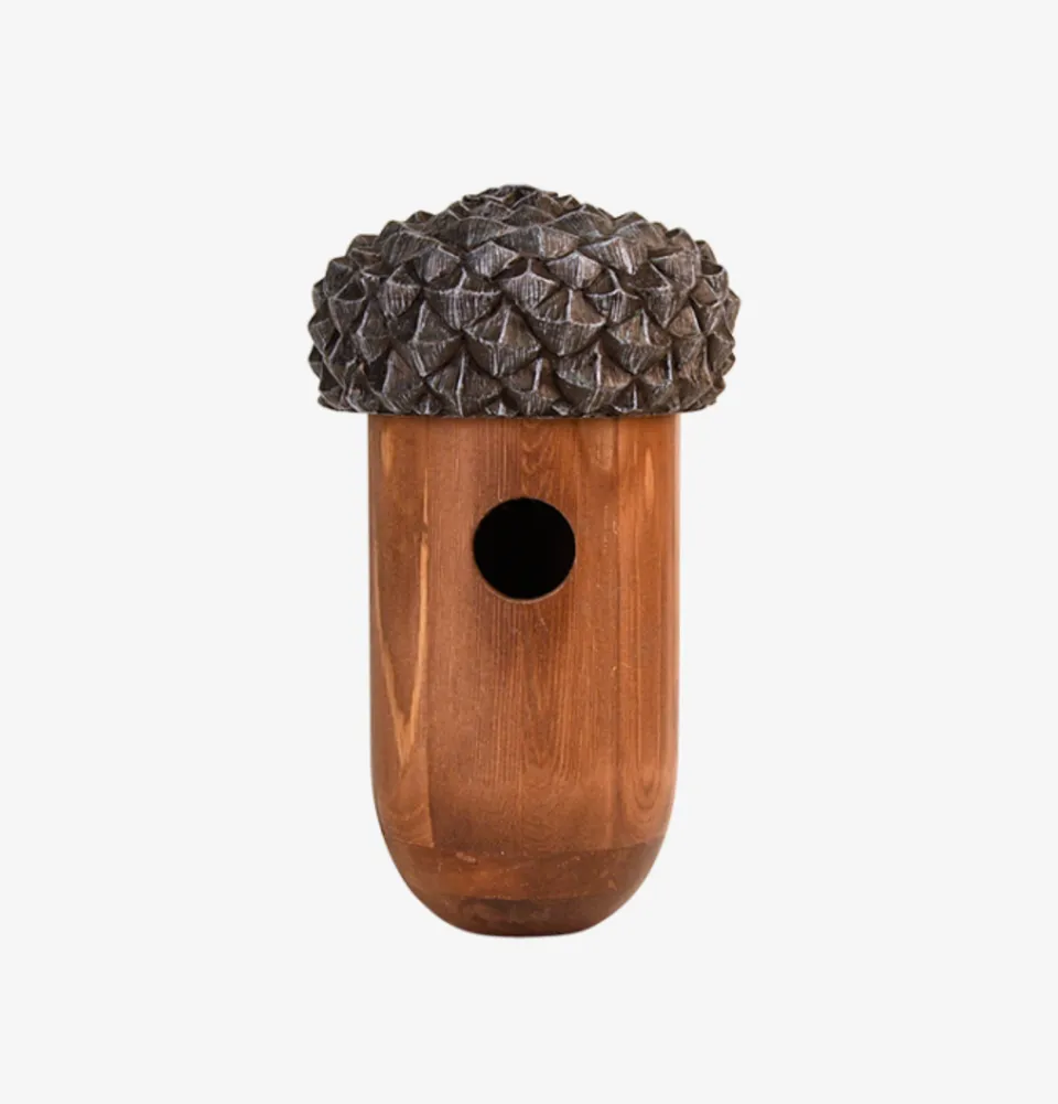 esschert-design-nichoir-gland-mangeoire-oiseaux-pin-24-8-cm image 1