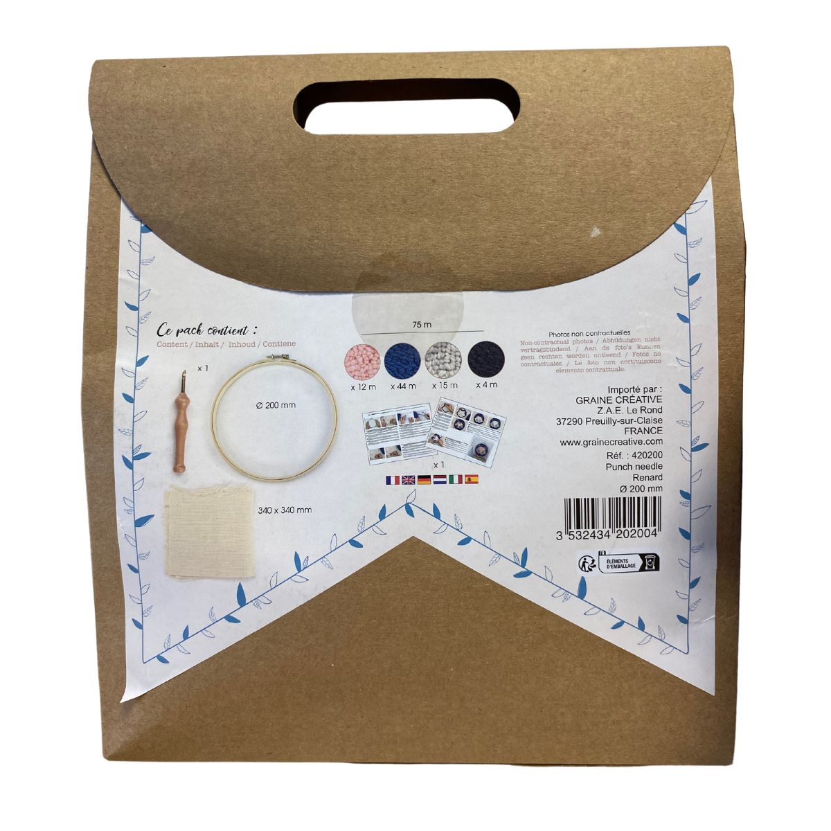 graine-cr-ative-kit-broderie-renard-tambour-20-cm image 3