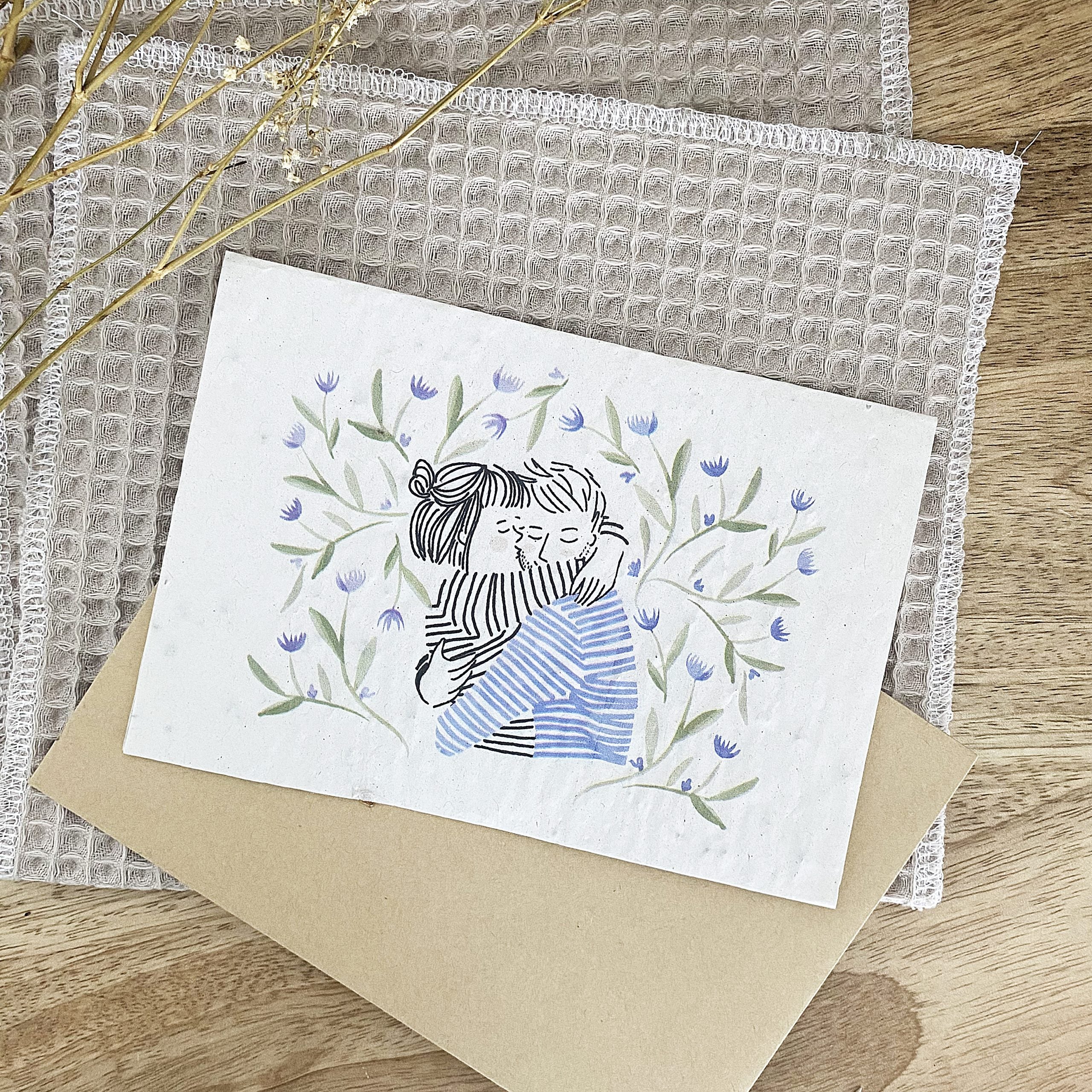growing-paper-carte-ensemenc-e-planter-calin-a6-double image 1