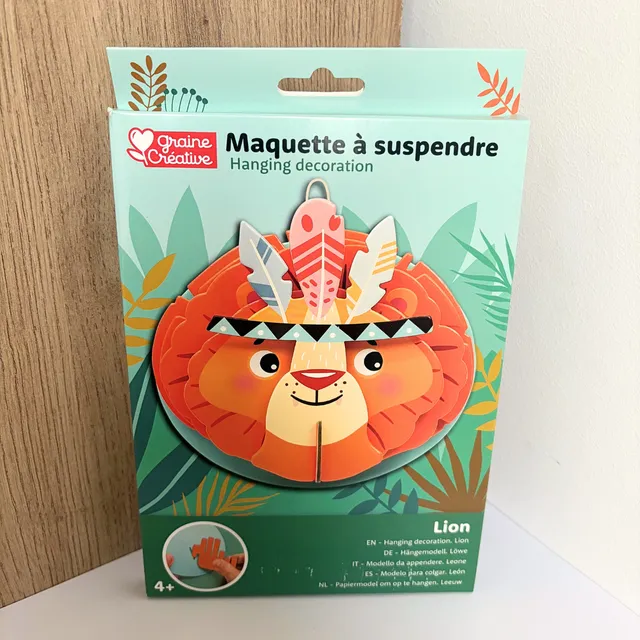 graine-cr-ative-maquette-lion-construire-et-suspendre-maquette-enfant image 1