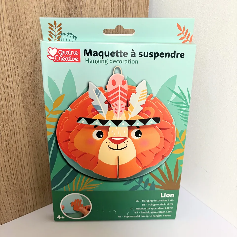 graine-cr-ative-maquette-lion-construire-et-suspendre-maquette-enfant image 1