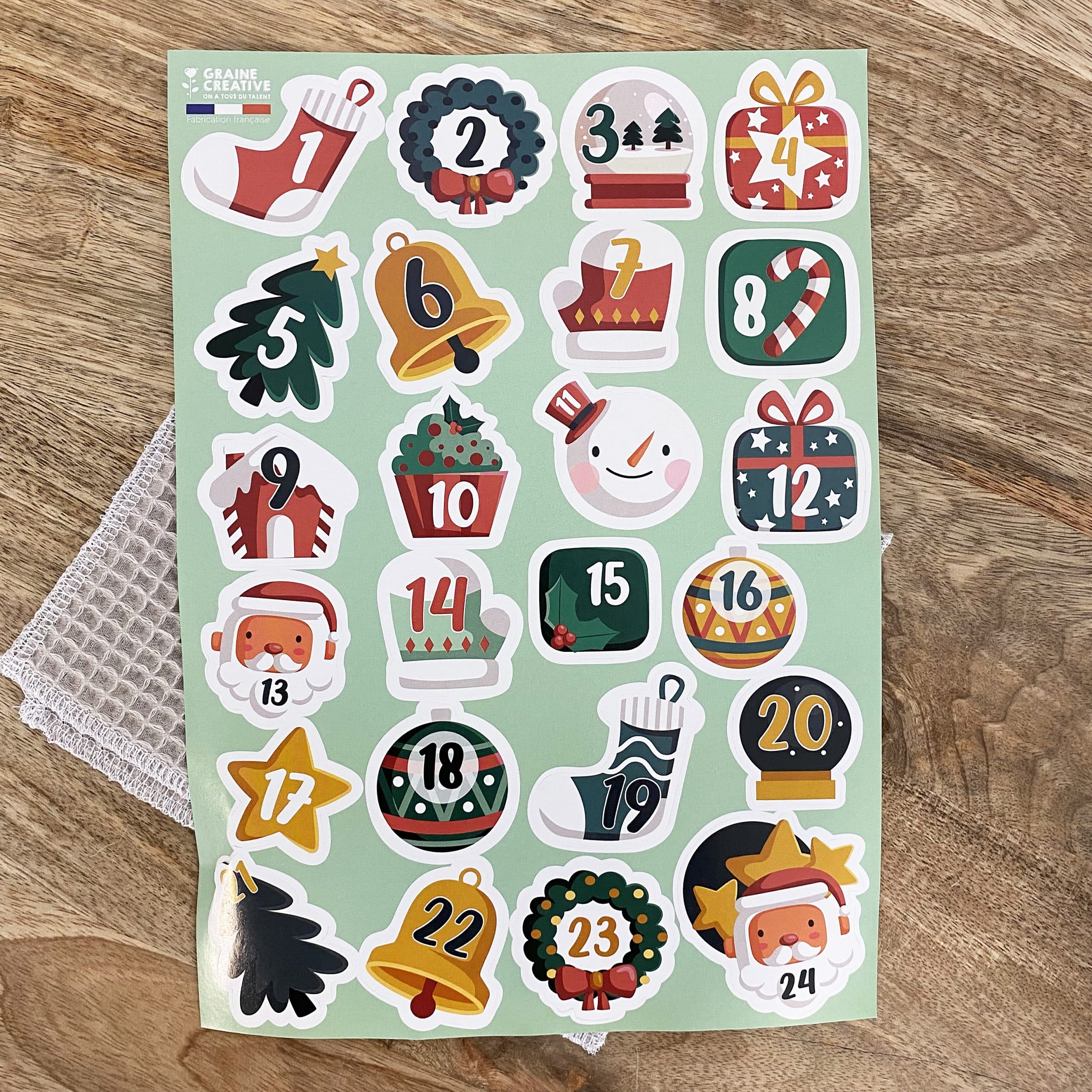 graine-cr-ative-christmas-planche-24-stickers-avent image 1