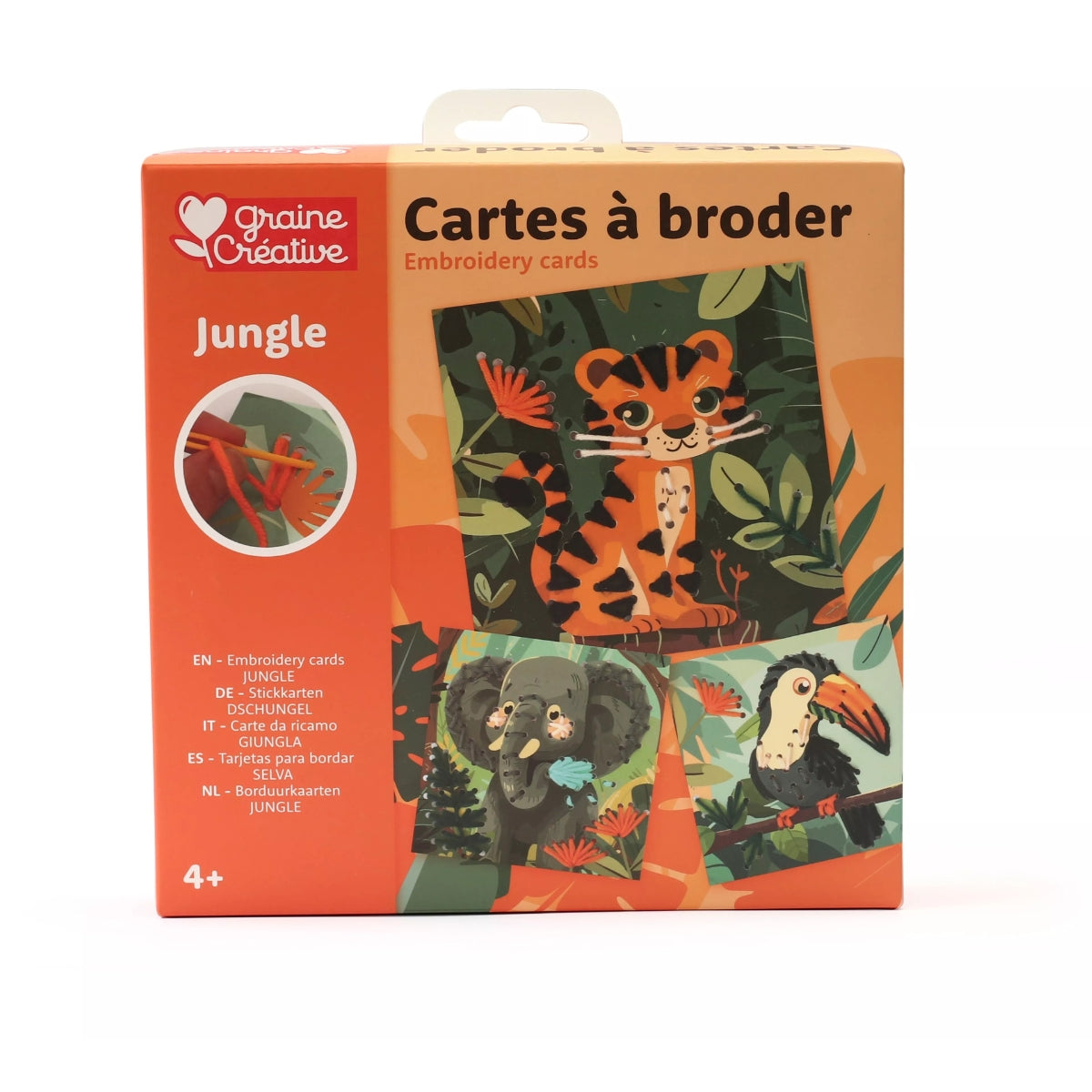 pirouette-cacahu-te-jungle-cartes-broder-3-cartes-enfant image 1