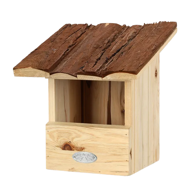 esschert-design-nichoir-rouge-gorge-toit-corce-bois image 1