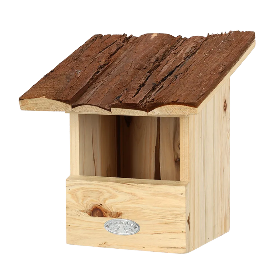 esschert-design-nichoir-rouge-gorge-toit-corce-bois image 1