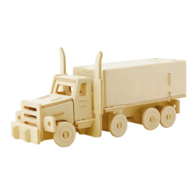 puzzle-3d-bois-camion-38-pi-ces-19-cm-peindre image 1