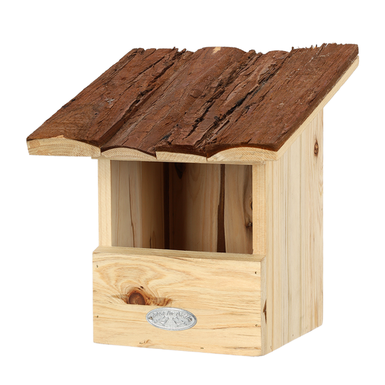 esschert-design-nichoir-rouge-gorge-toit-corce-bois image 1