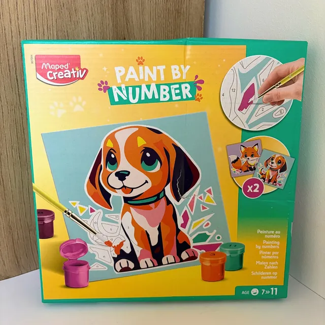 mes-courses-en-vrac-coffret-peinture-au-num-ro-chien-et-renard-enfant image 1