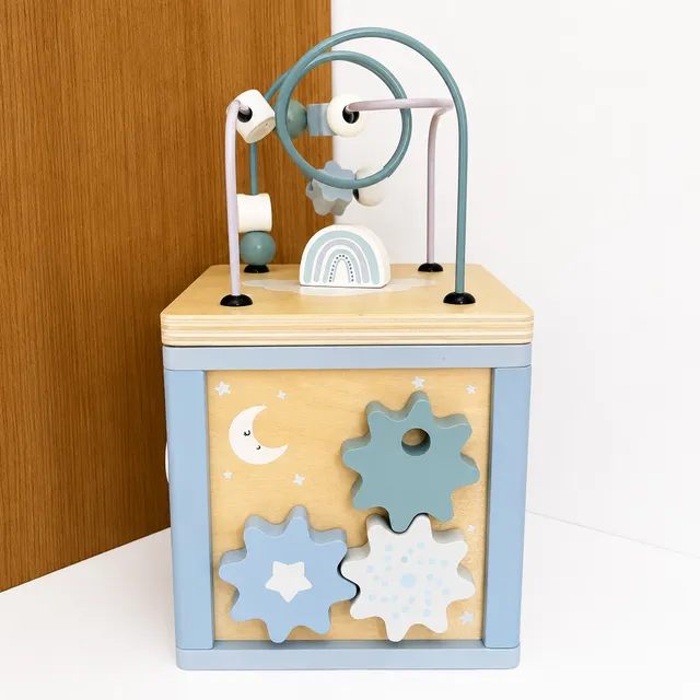 mes-courses-en-vrac-cube-motricit-bleu-jouet-veil-bois-12-mois image 1