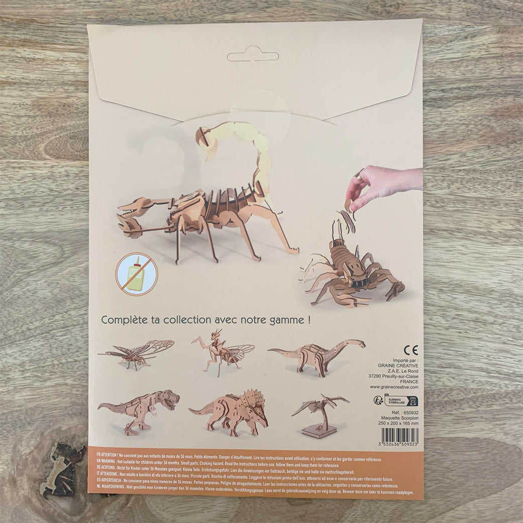 maquette-3d-bois-scorpion-35-pi-ces-sans-colle image 2