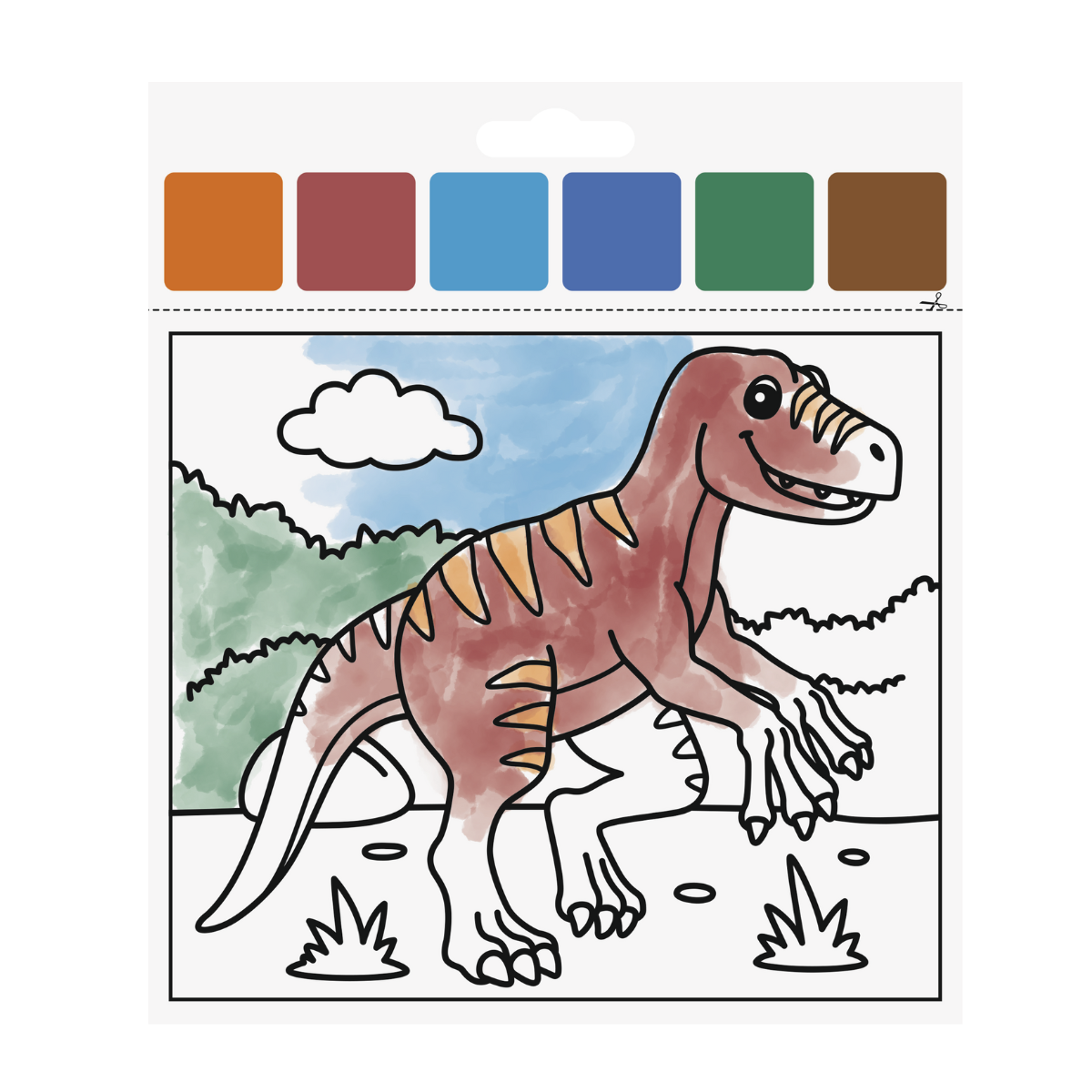 mes-courses-en-vrac-set-coloriage-dinosaure-peinture-l-eau image 2