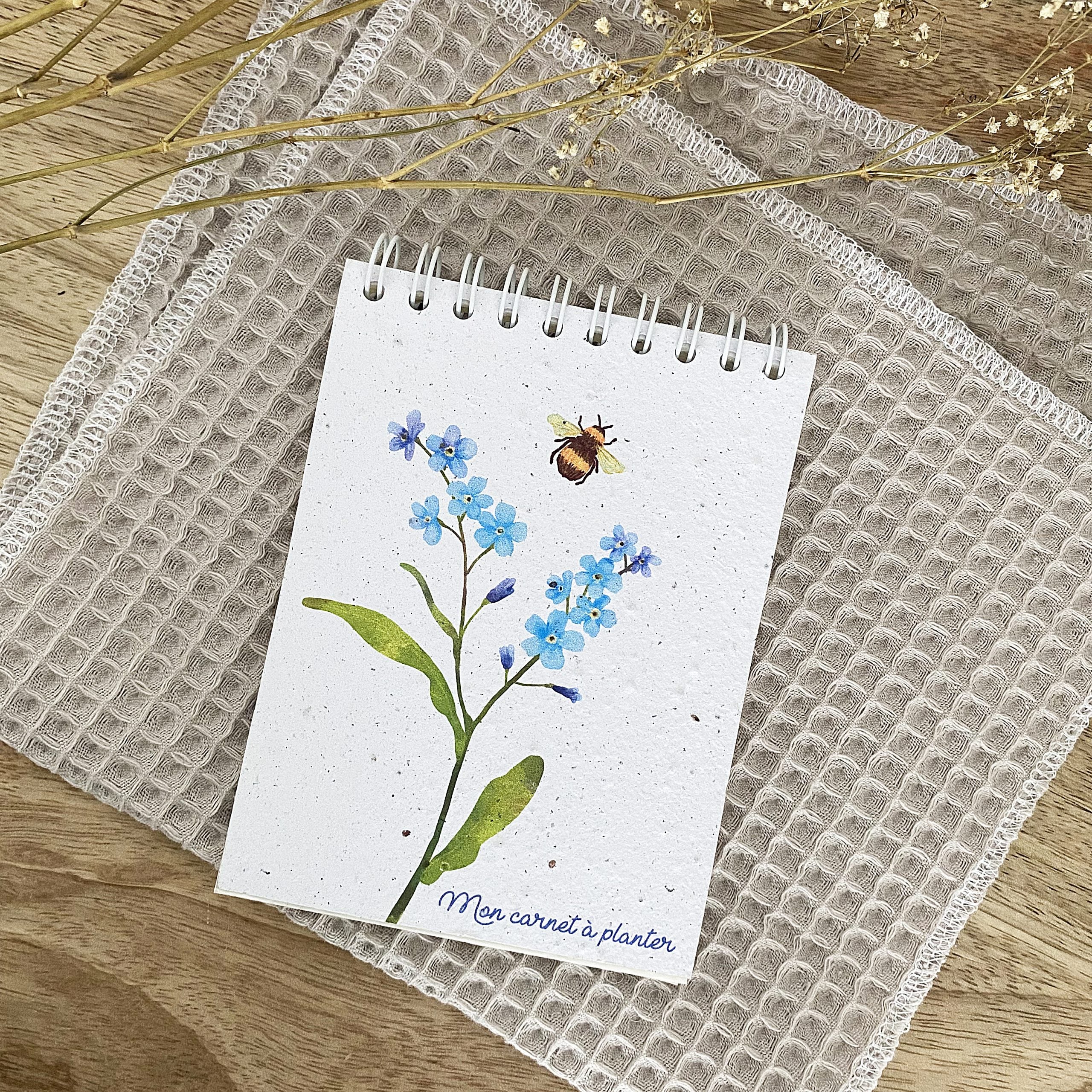 carnet-ensemenc-planter-abeille-40-pages-9x12cm image 1