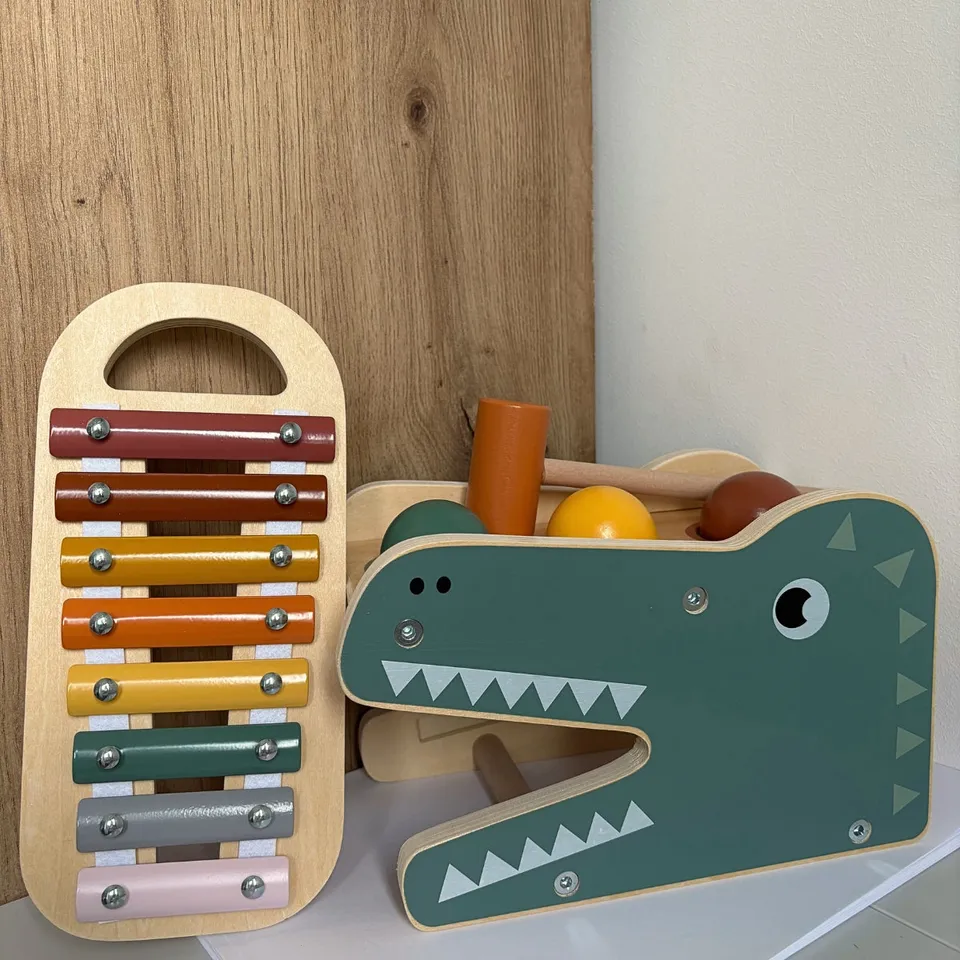 smallfoot-safari-banc-marteler-xylophone-bois-enfant image 1