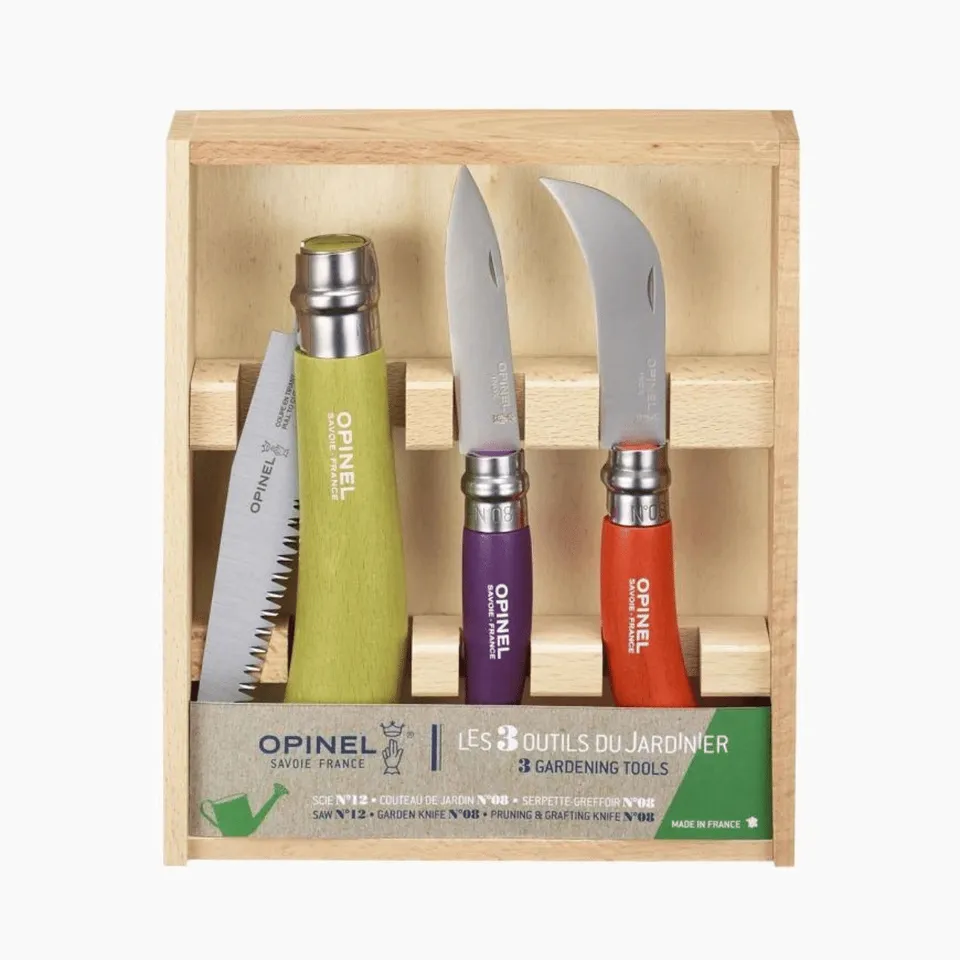 opinel-coffret-jardinier-couteau-scie-serpette-inox image 1