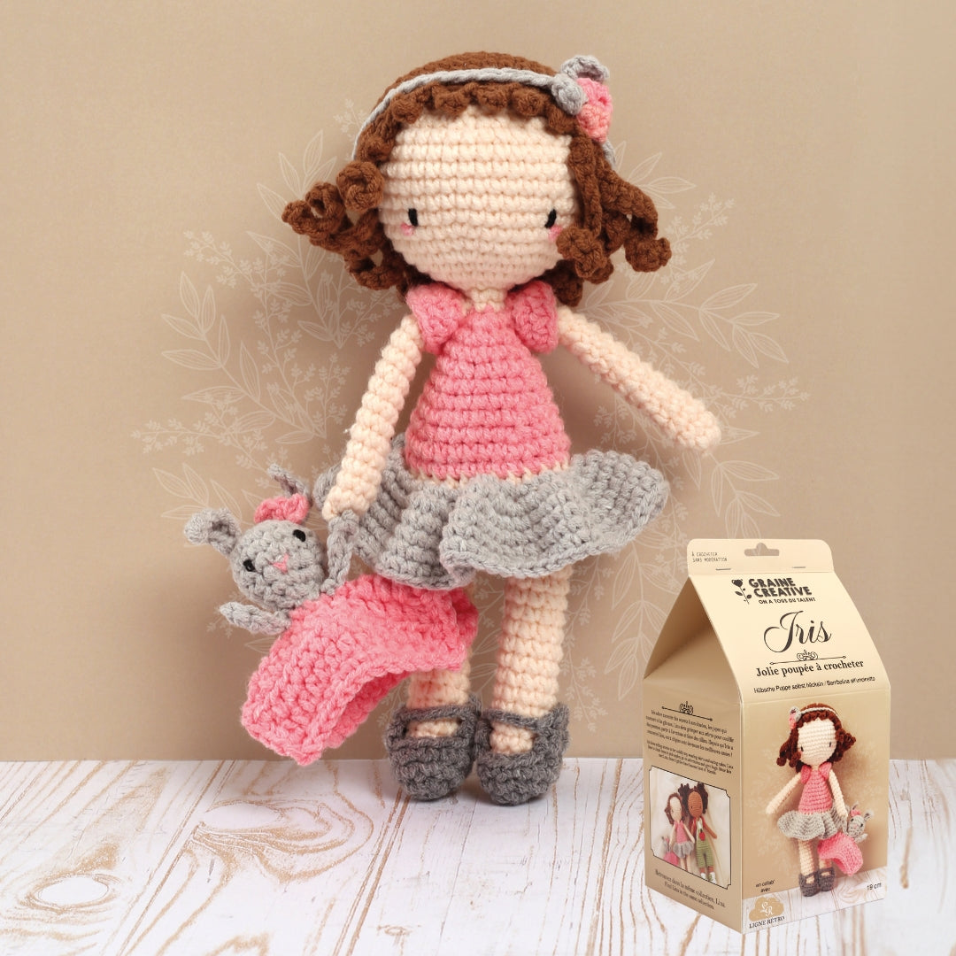 graine-cr-ative-kit-crochet-jolie-poup-e-iris-19-cm-peluche image 1
