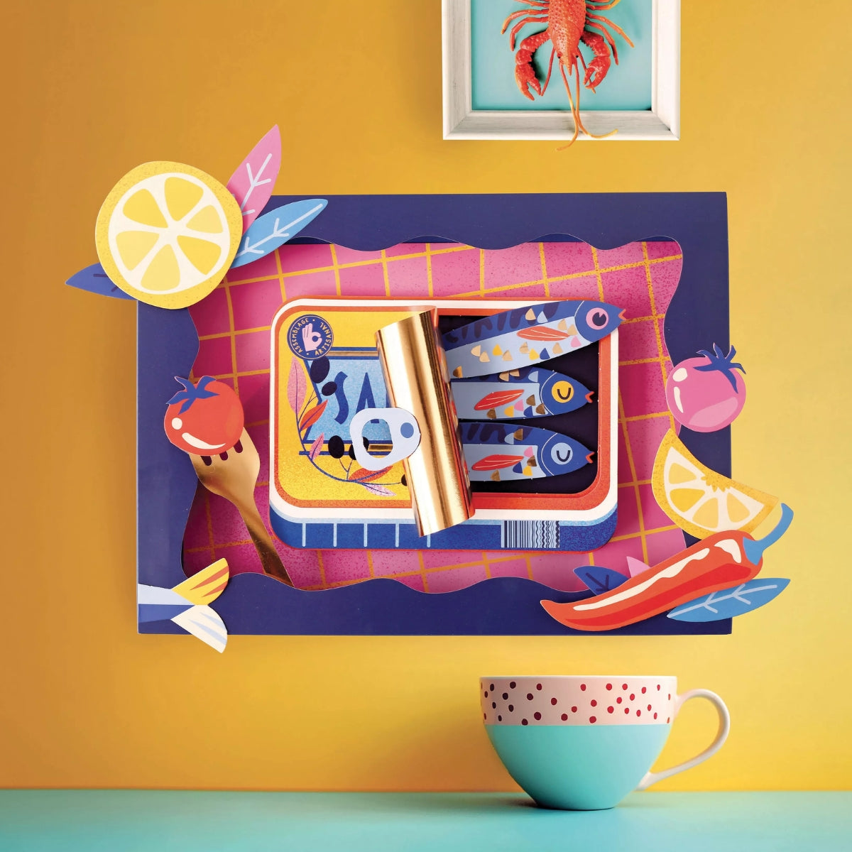 graine-cr-ative-cadre-3d-papier-sardines-kit-cr-atif image 1