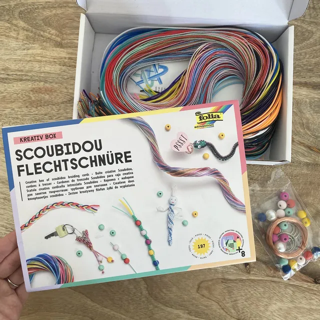 kit-diy-loisirs-manuels-fils-tresser-perles-porte-cl-s image 1