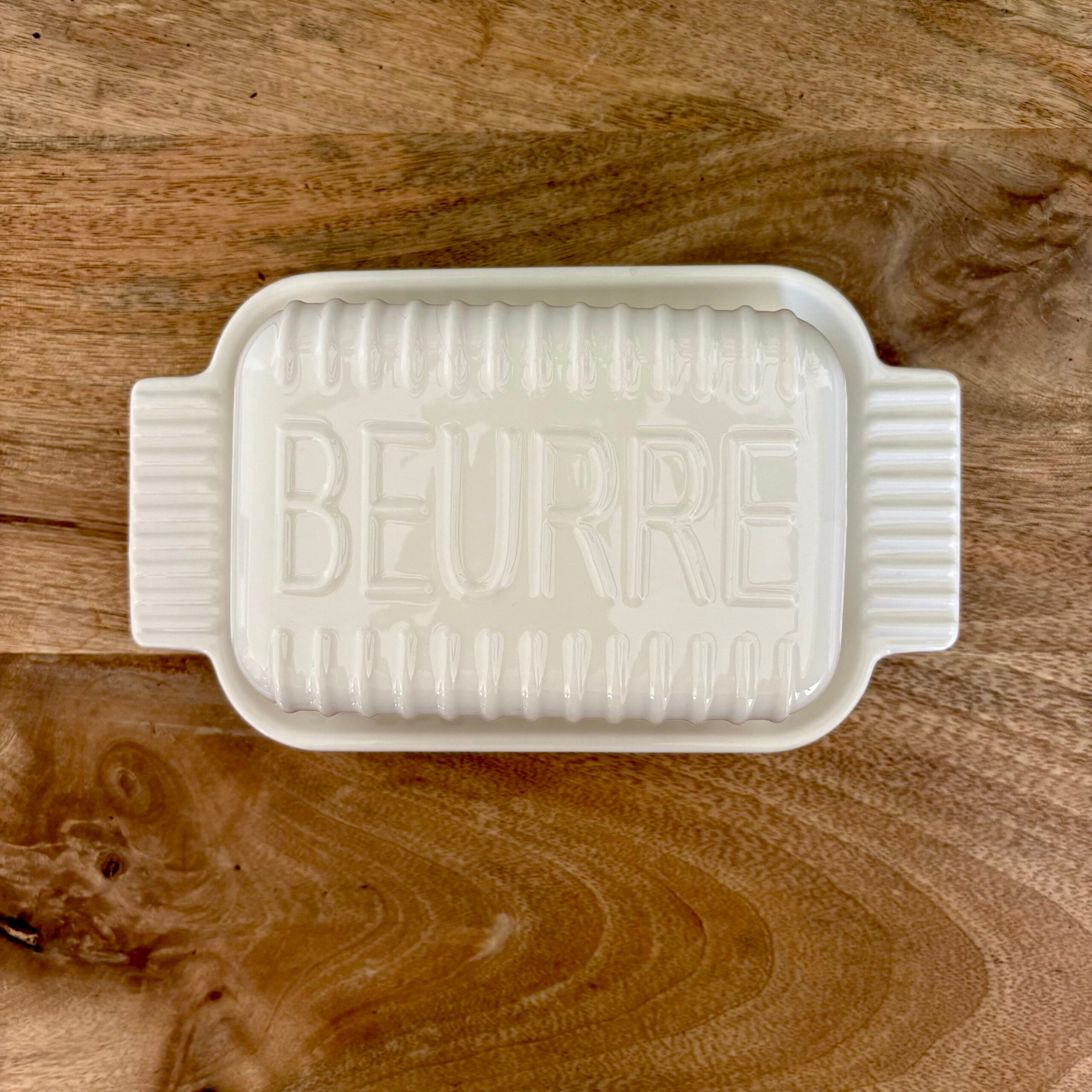 mes-courses-en-vrac-beurrier-porcelaine-blanc-rainures-20-cm image 1