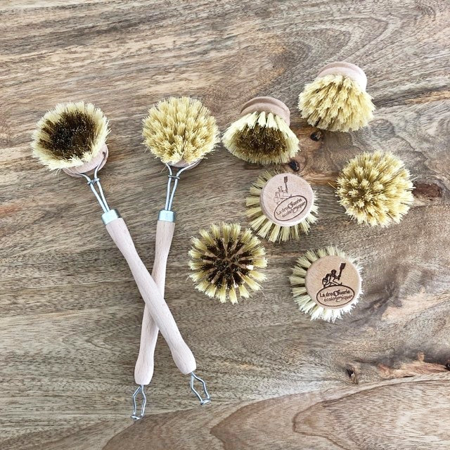 ecodis-brosse-vaisselle-bois-3-t-tes-laiton-ou-agave image 1