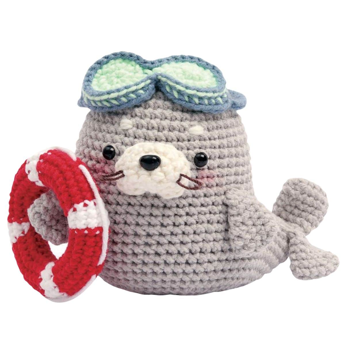 kit-amigurumi-phoque-crochet-d-butant-13-cm-coton image 3