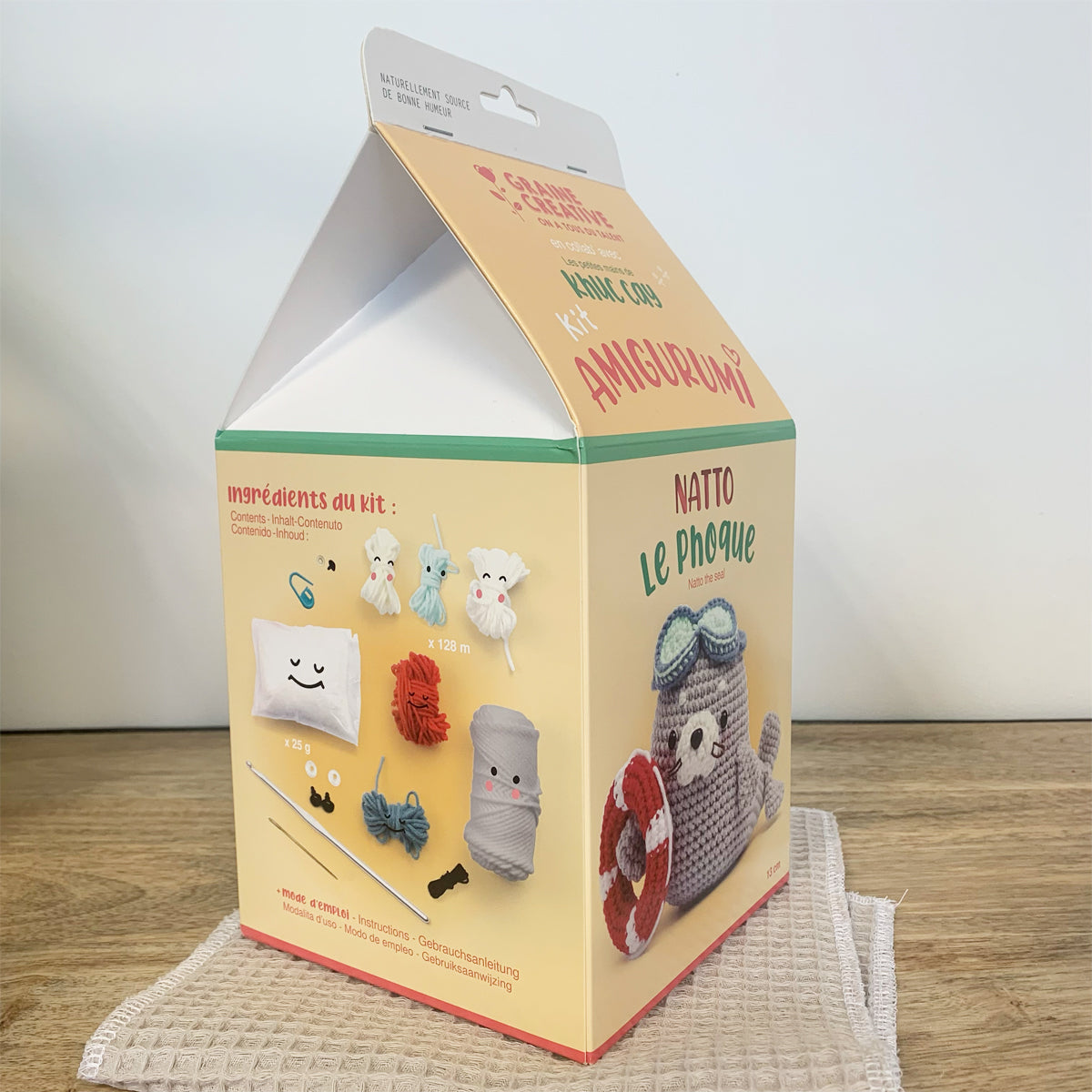 kit-amigurumi-phoque-crochet-d-butant-13-cm-coton image 2