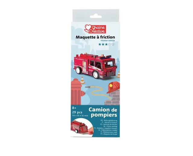 mes-courses-en-vrac-maquettes-maquette-3d-bois-camion-de-pompier image 1