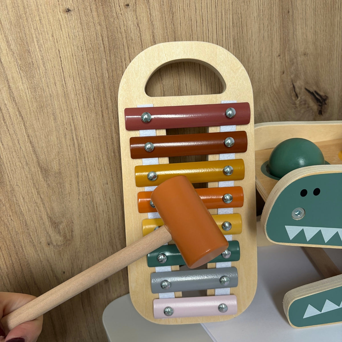 smallfoot-safari-banc-marteler-xylophone-bois-enfant image 3