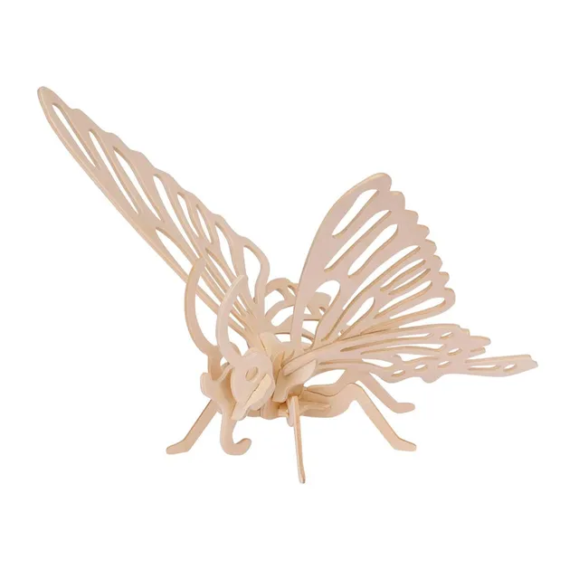 puzzle-3d-papillon-bois-16-pi-ces-260x190-mm-peindre image 1