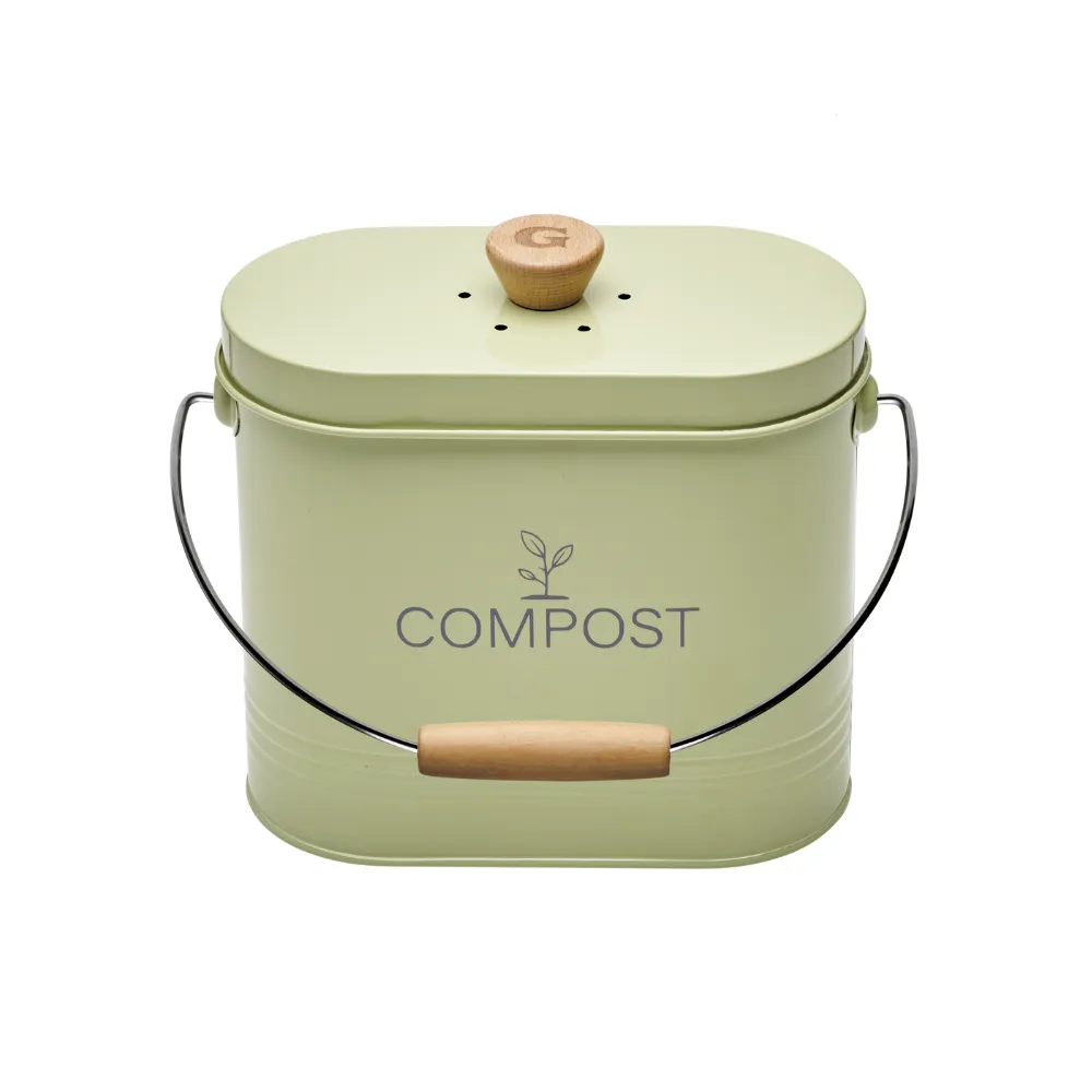 guillouard-seau-compost-ovale-3l-filtre-charbon-vert-sauge image 1