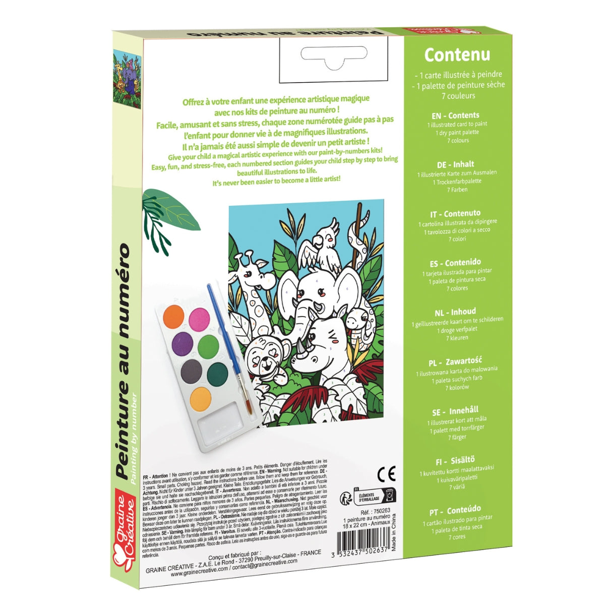 graine-cr-ative-peinture-num-ro-enfant-jungle-party-kit image 6
