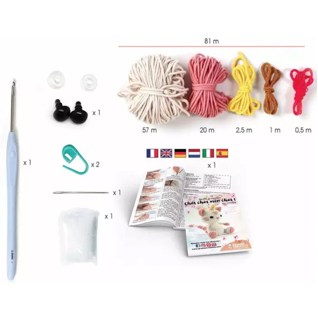 graine-cr-ative-kit-amigurumi-chat-licorne-15-cm-crochet-coton image 3