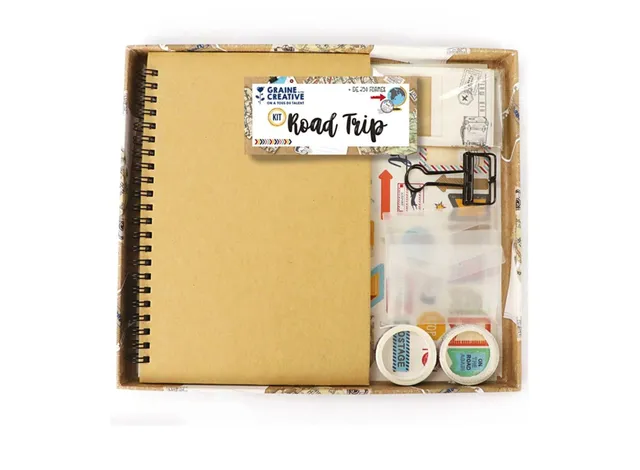 graine-cr-ative-kit-carnet-de-voyage-120-pages-stickers-tape image 1