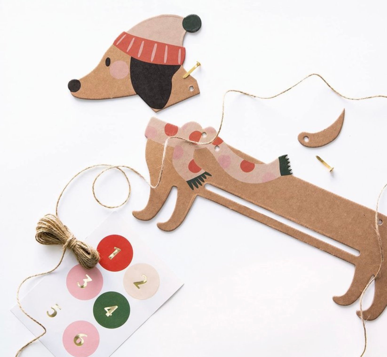 mes-courses-en-vrac-calendriers-de-l-avent-kit-kraft-chien-calendrier-remplir image 2