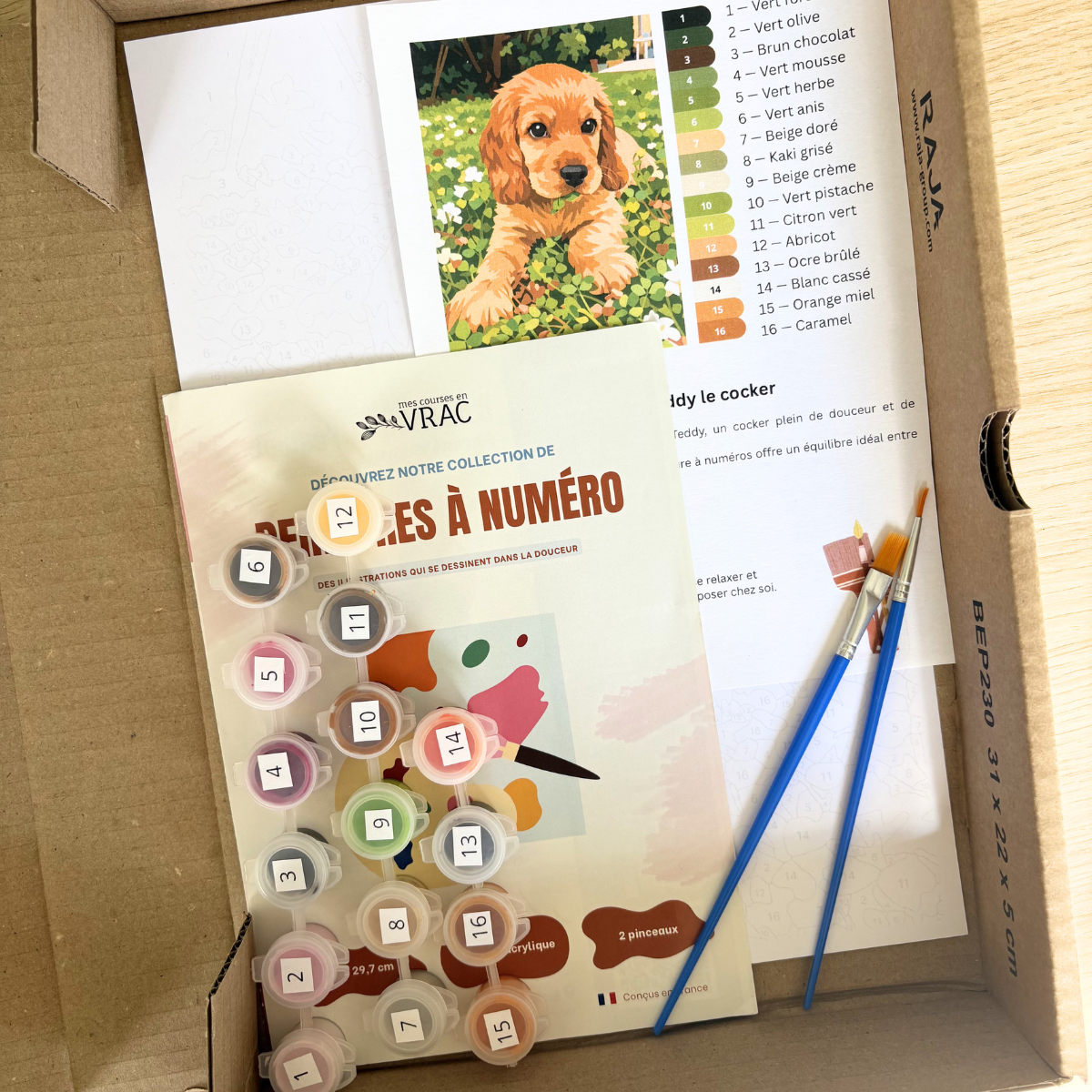 peinture-au-num-ro-chien-teddy-kit-toile-a4-france image 4