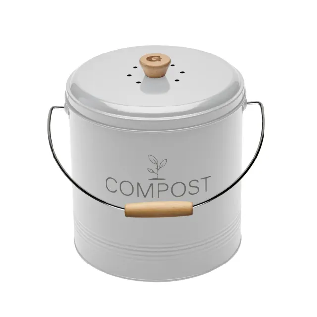 guillouard-luciole-seau-compost-8-l-blanc-filtre-charbon image 1