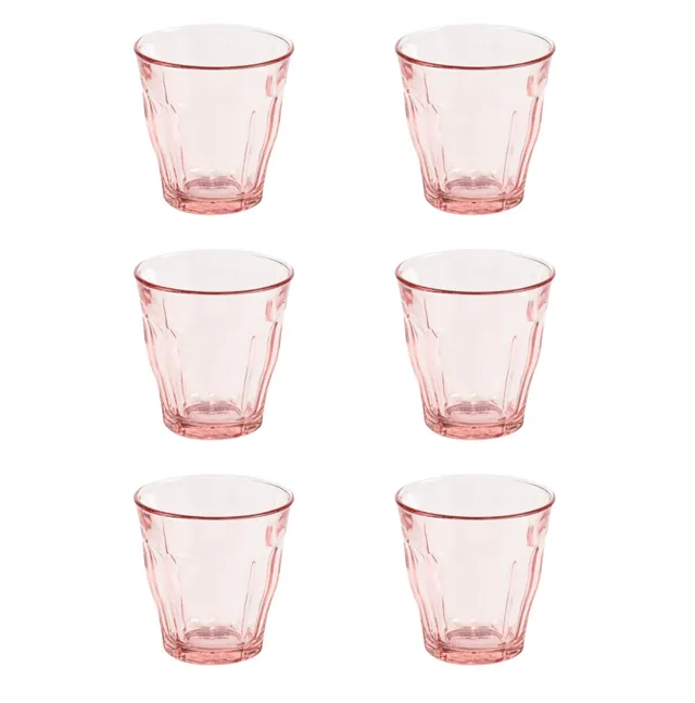 duralex-picardie-verre-rose-250-ml-lot-de-6-empilable image 1