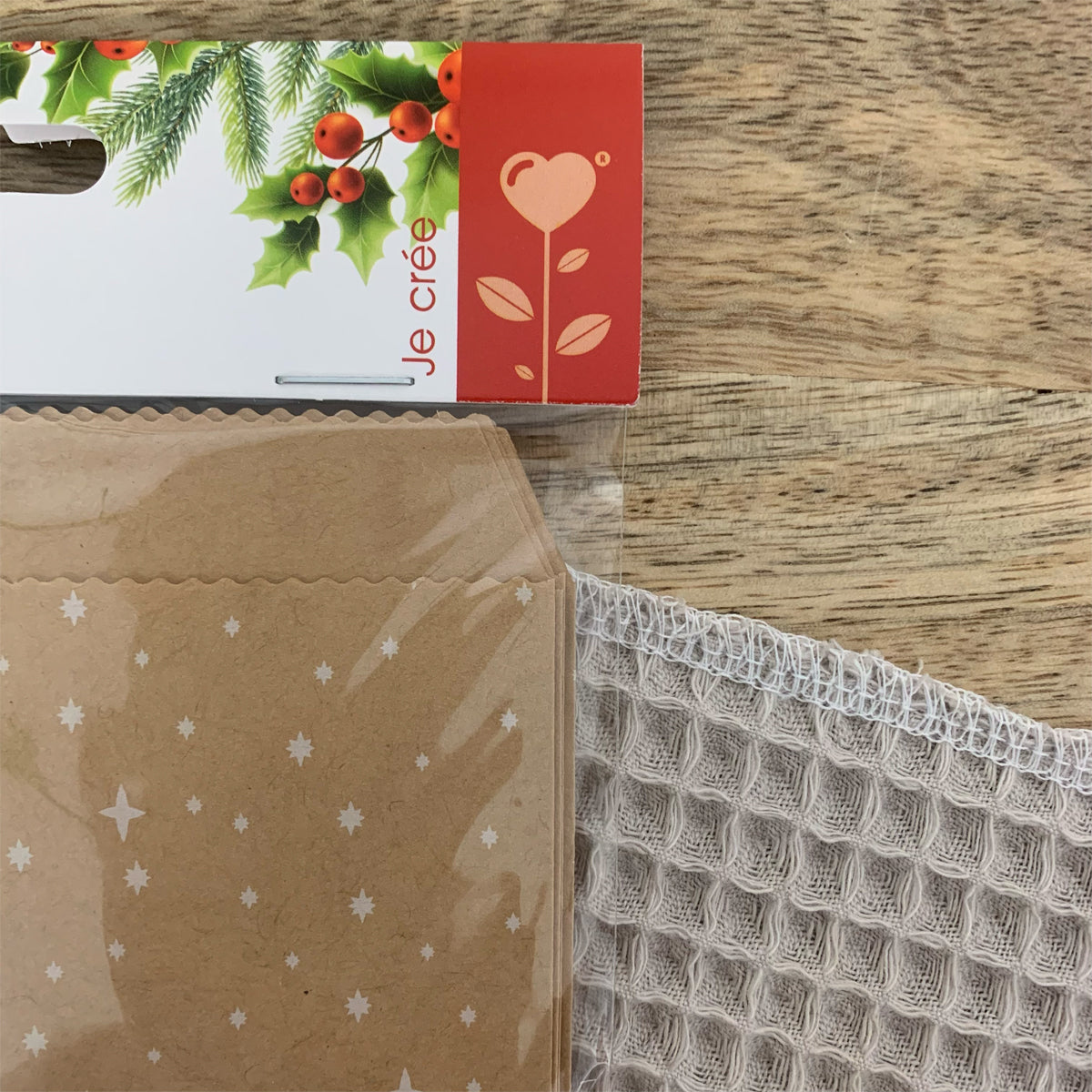 kit-6-sachets-kraft-toiles-emballage-no-l-stickers image 2