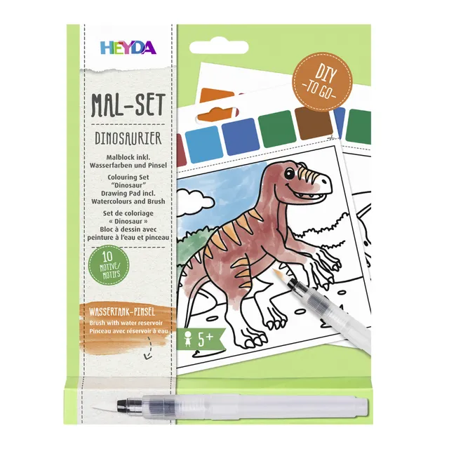 mes-courses-en-vrac-set-coloriage-dinosaure-peinture-l-eau image 1