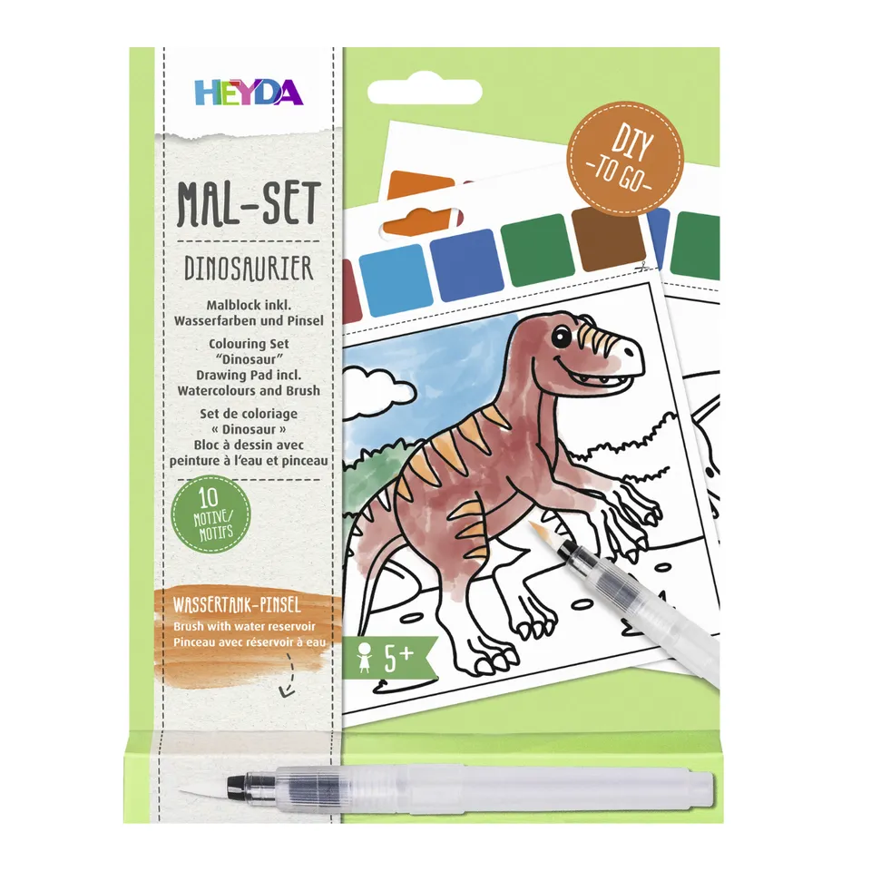mes-courses-en-vrac-set-coloriage-dinosaure-peinture-l-eau image 1
