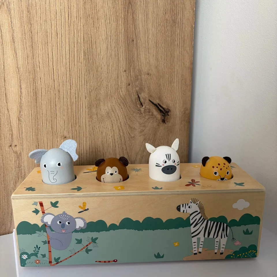 smallfoot-jeu-sonore-cris-des-animaux-safari-en-bois image 1