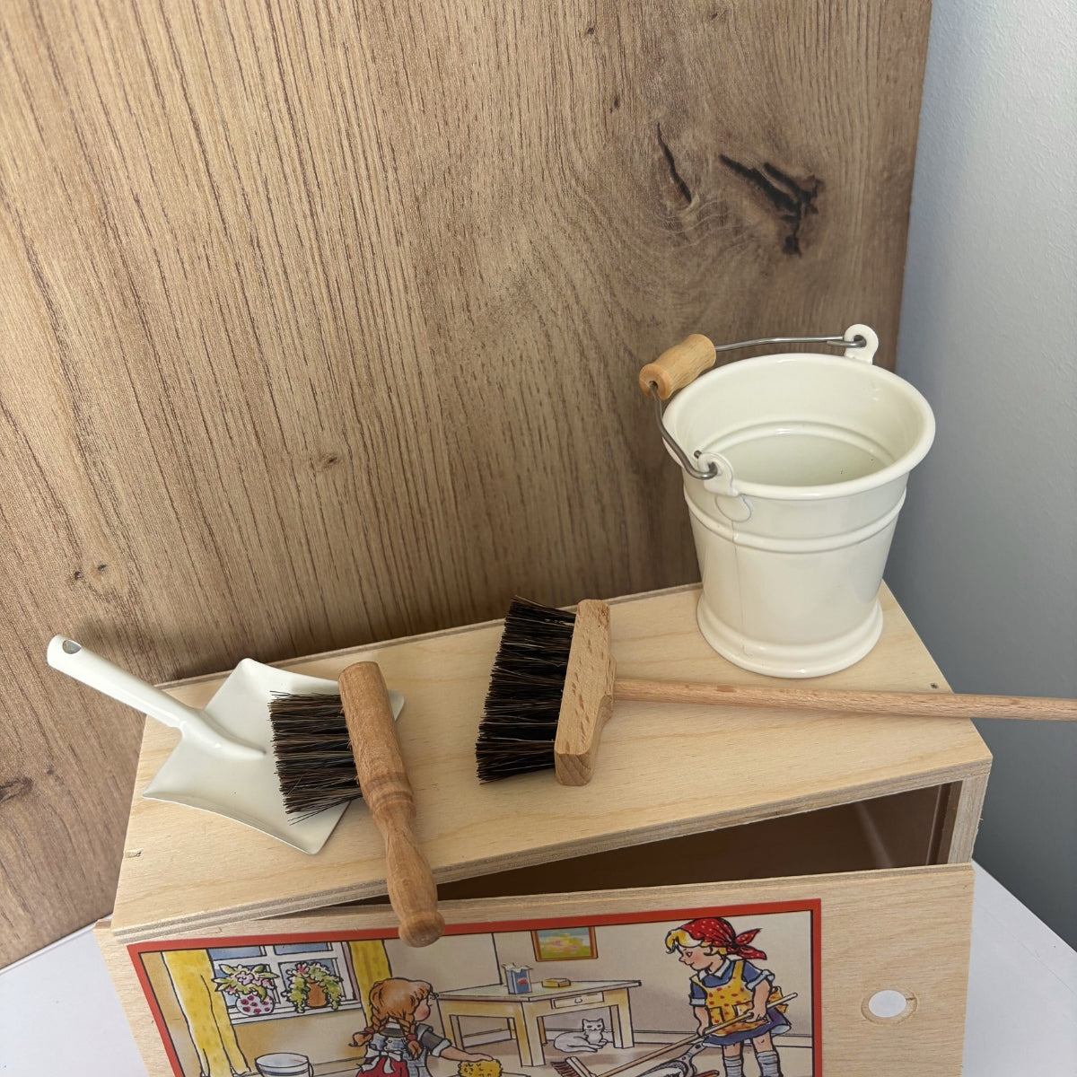 mes-courses-en-vrac-set-poussi-re-poup-e-miniature-m-nage-bois-4-pi-ces image 3